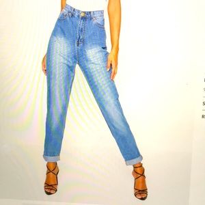 Tall Turn Up Cuff Mom Jeans